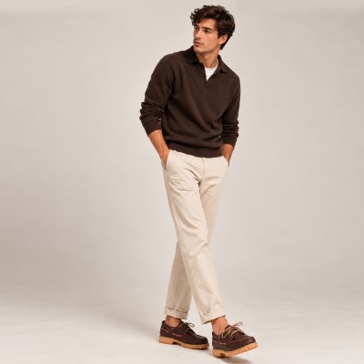 Chaussures bateau en cuir à lacets modèle KANCHEN