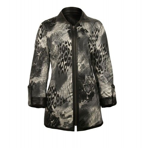 Veste longue en cuir réversible avec fermeture éclair Zerimar - 5