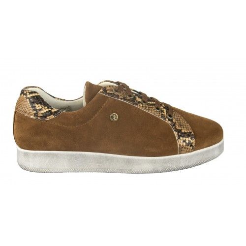 Sneakers en cuir coloré avec imprimé python Zerimar - 5