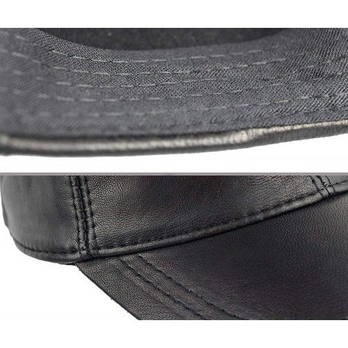 Casquette de baseball en cuir avec fermeture réglable