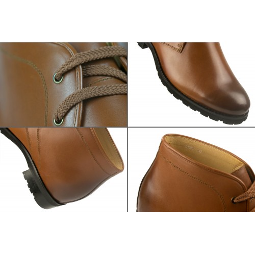Bottes élégantes en cuir avec rehaussement de 7,5 cm pour homme Zerimar - 1