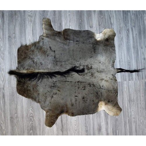 Tapis en peau naturelle de gnou africain 155x140 cm Zerimar - 2