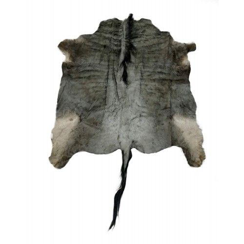 Tapis en peau naturelle de gnou africain 140x130 cm Zerimar - 1