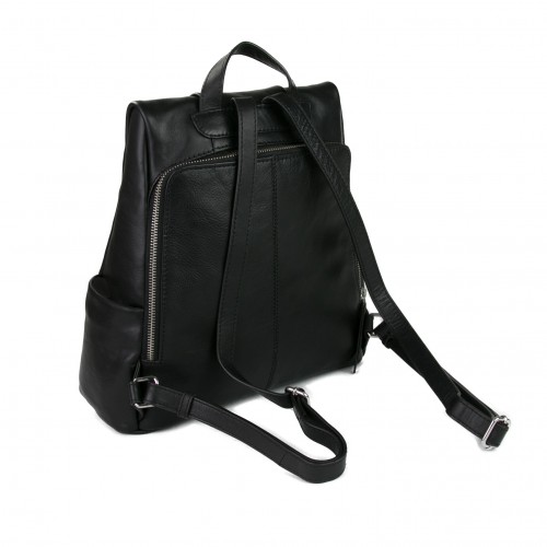 Sac à dos en cuir naturel avec fermeture arrière antivol Zerimar - 15