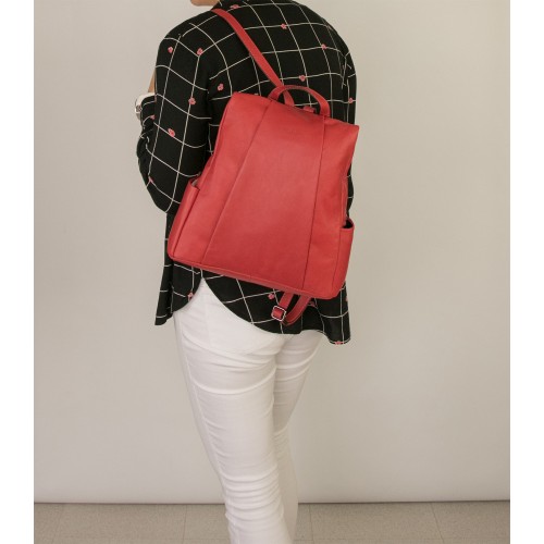 Sac à dos en cuir naturel avec fermeture arrière antivol Zerimar - 15