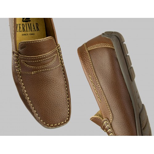 Chaussures bateau en cuir de différentes couleurs Zerimar - 1