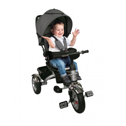 Poussette pour bébé avec 3 roues et capuche - pliable compacte Airel - 1