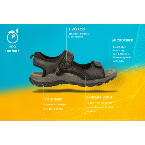 Sandales en cuir MOUNTAIN avec fermeture velcro Zerimar - 8