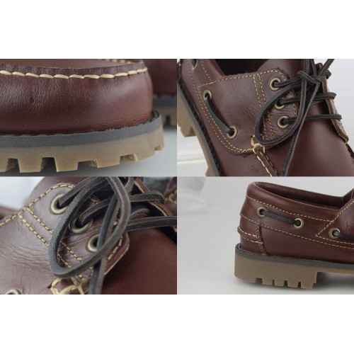 Chaussures bateau d'hiver en cuir pour hommes