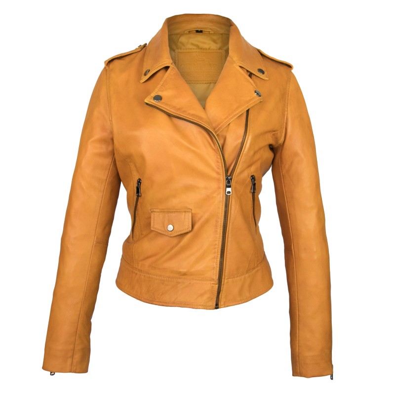 Veste en cuir modèle SUR avec fermeture zippée Zerimar - 3