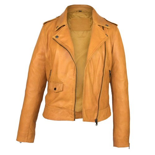 Veste en cuir modèle SUR avec fermeture zippée Zerimar - 3
