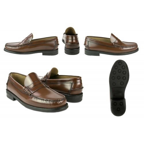 Mocassins légers pour hommes avec masque bordeaux