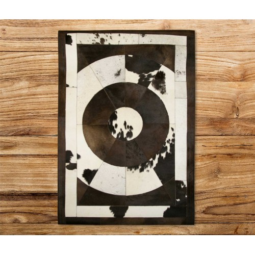 Tapis patchwork en peau de vache SKULL - Différentes tailles
