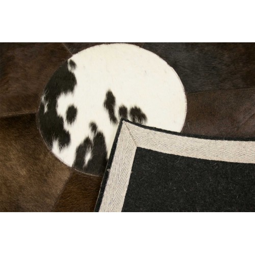 Tapis patchwork en peau de vache SKULL - Différentes tailles