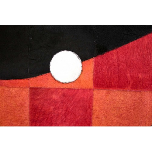 Tapis patchwork en peau de vache GAMBU - Différentes tailles