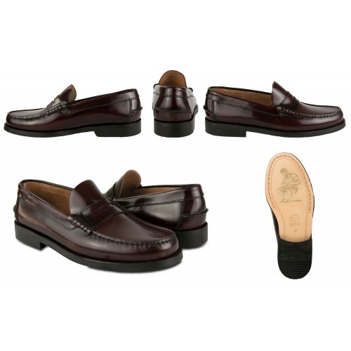 Mocassins en cuir naturel noir avec masque Zerimar - 1