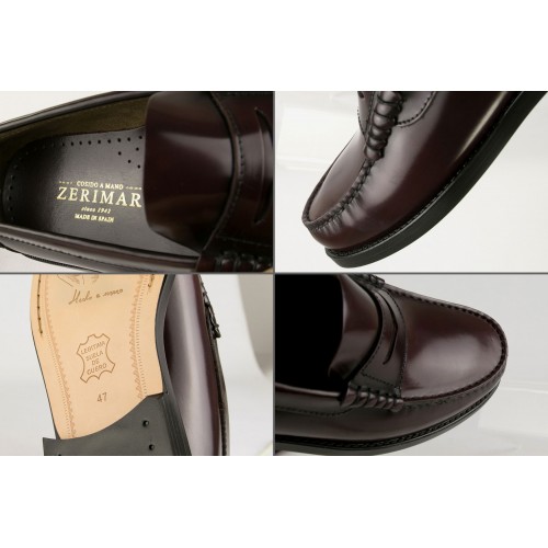 Mocassins en cuir naturel noir avec masque Zerimar - 1